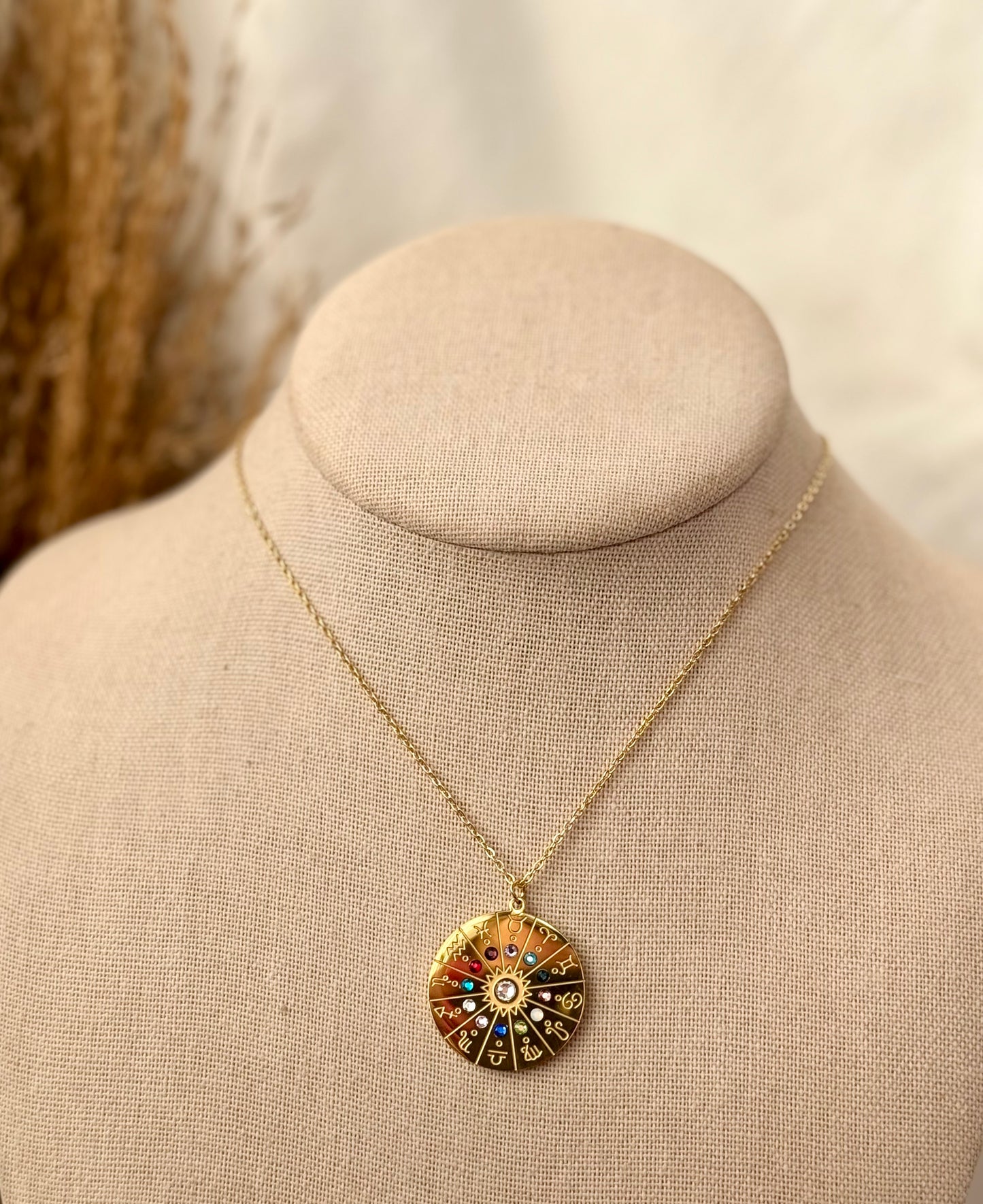 Zodiac Wheel Necklace