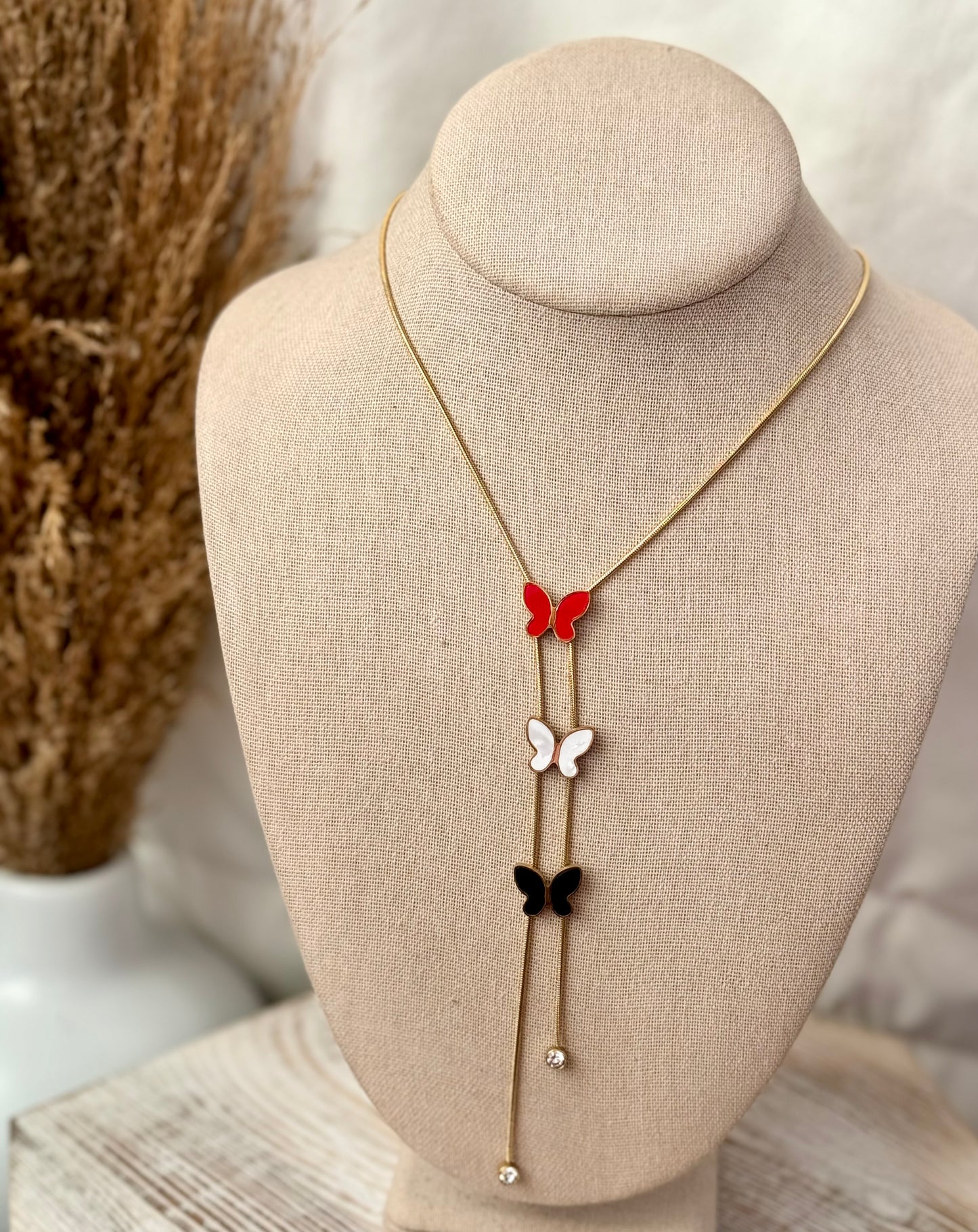 Trio Butterfly Necklace