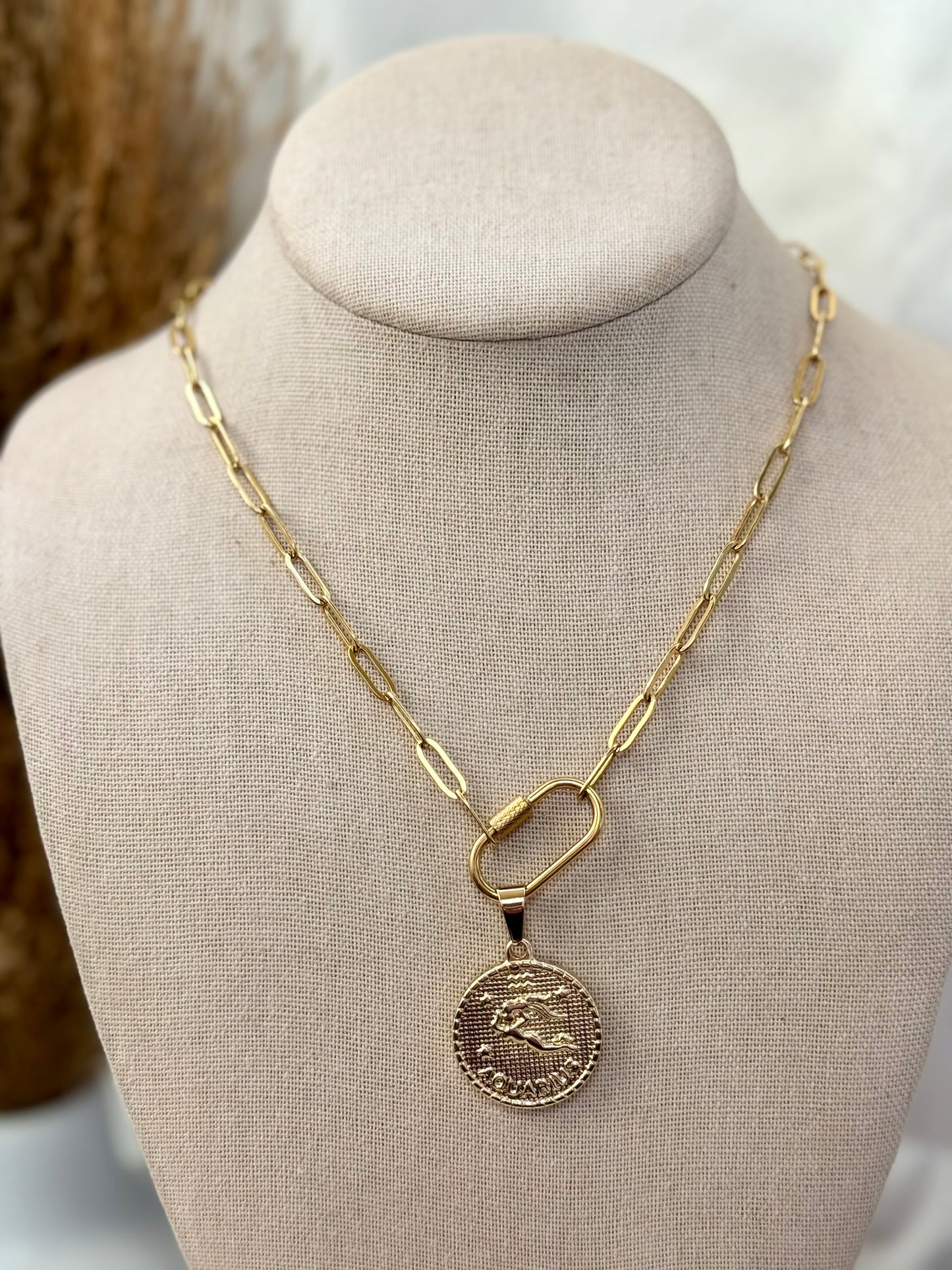 Zodiac Paperclip Necklace